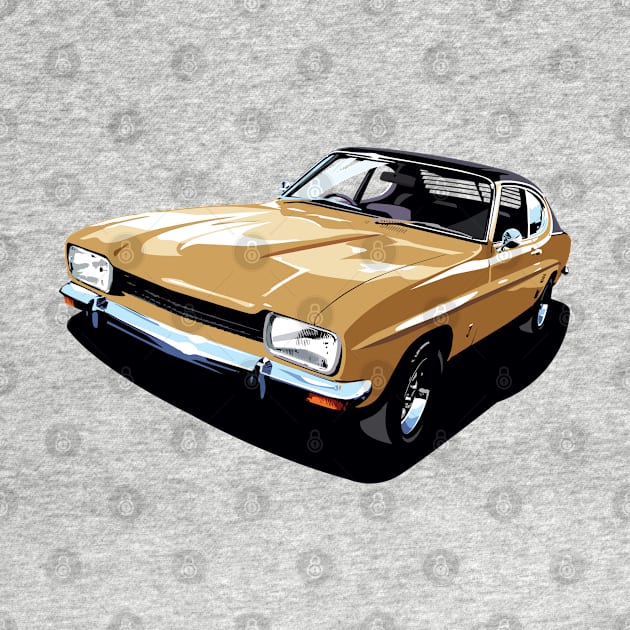 British Ford Capri in gold by candcretro